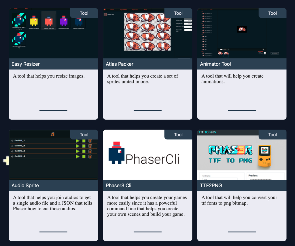 outils phaser gratuits gammafp