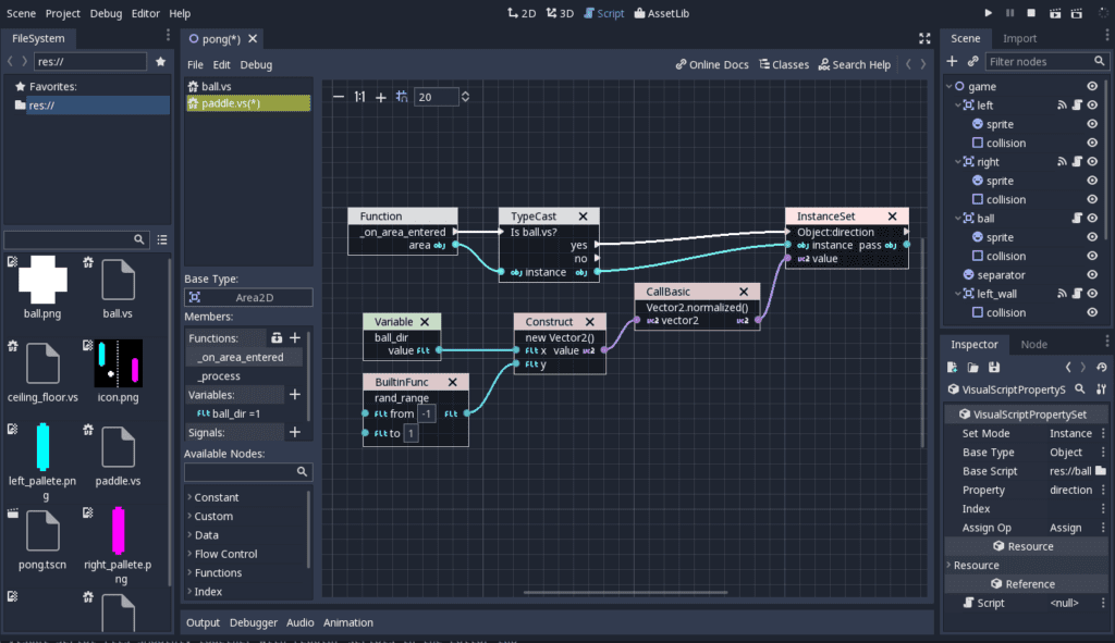 Godot Engine Visual Scripting